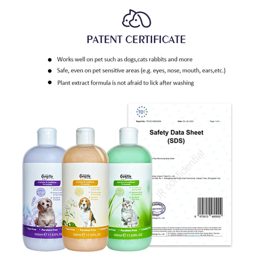 OEM Customized Private Logo Pet Cat Dog Shower Washing Natural Organatic Shampoo and Conditioner