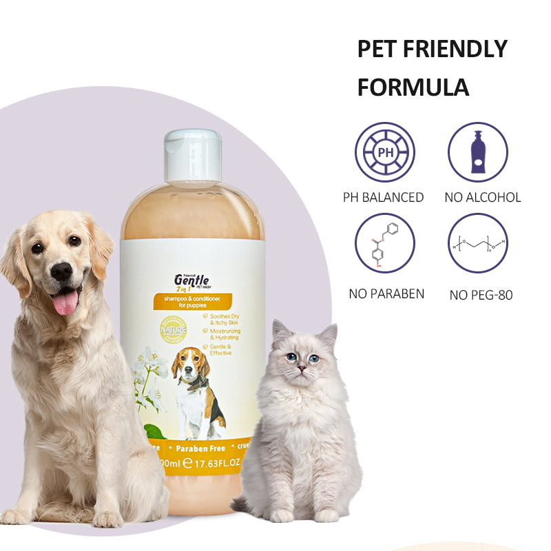 OEM Customized Private Logo Pet Cat Dog Shower Washing Natural Organatic Shampoo and Conditioner